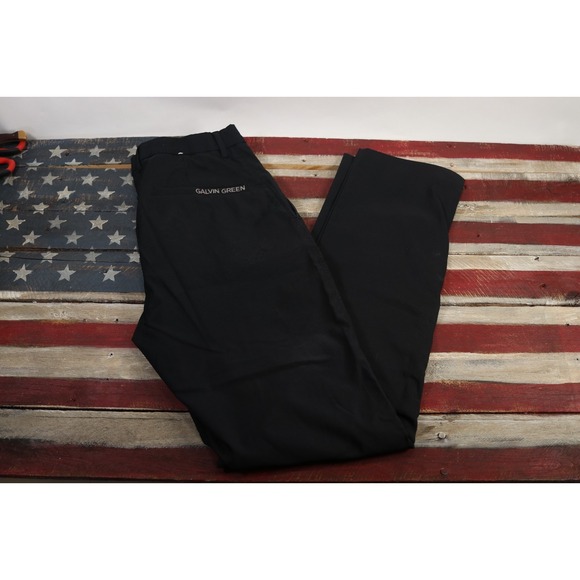 Galvin Green Noah Mens Golf Black 30x30 Breathable Performance Trousers Pants - Picture 3 of 12